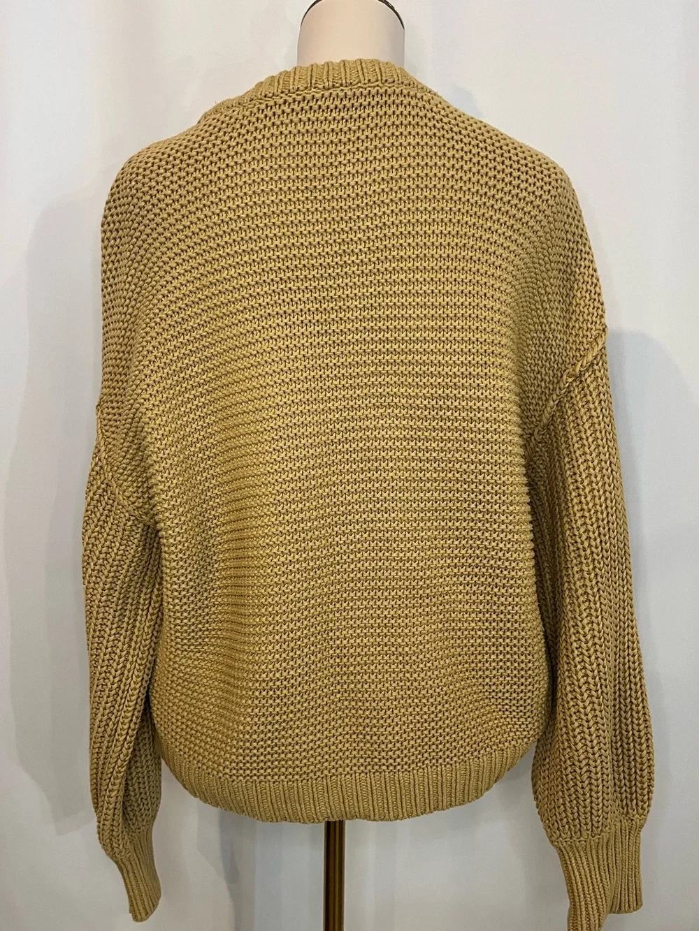 Free People Dream Cable Crewneck Sweater